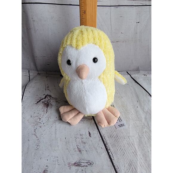 Babies R Us Yellow White Penguin Rattle Plush Baby Infant Toy Lovey 5" RARE - Picture 9 of 9